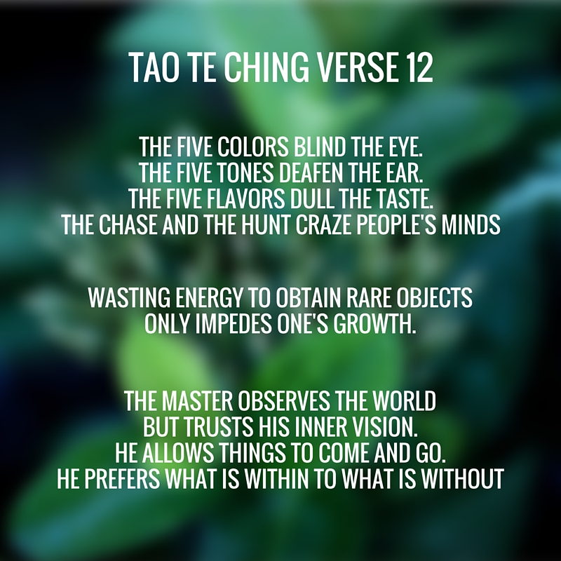 tao te ching verse 12