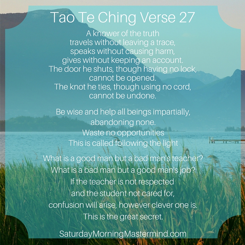 tao te ching verse 27